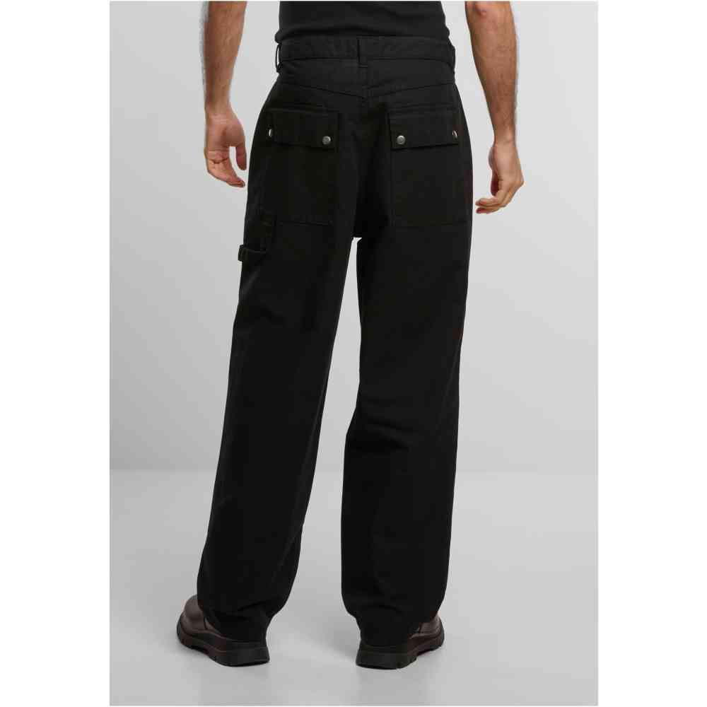 Urban Classics - Mens Cotton Carpenter Pantalon large - Noir